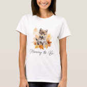T-shirt Maman future loup des forêts adorable (Devant)