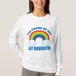 T-shirt Maman gay pride Je suis fière de ma fille Arc-en-