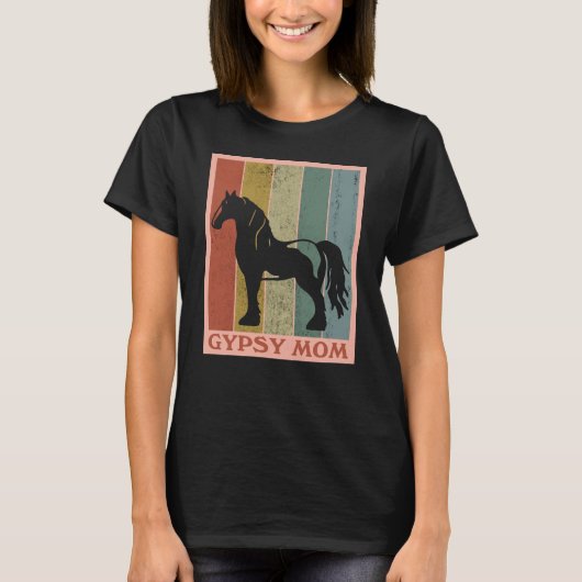 T-shirt Maman Gitane Cheval Gypsy Vanner (Devant)