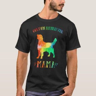 T-shirt Maman Golden Retriever Coloré Fête des Mères Maman