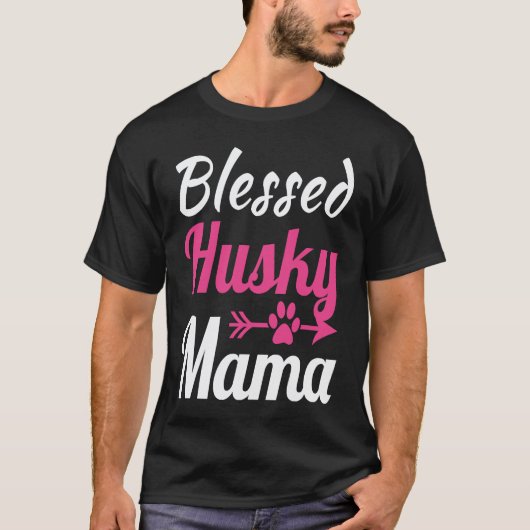 T-shirt Maman Husky Bienheureuse (Devant)