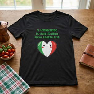 T-shirt Maman italienne aimante passionnée de l'intérieur