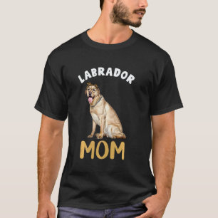 T-shirt Maman Labrador Imprimé Léopard Jaune Labrador Retr