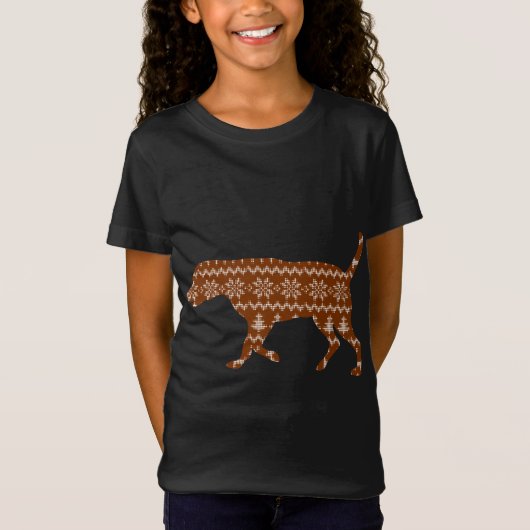 T-Shirt Maman Labrador Retriever Chocolat de Noël (Devant)