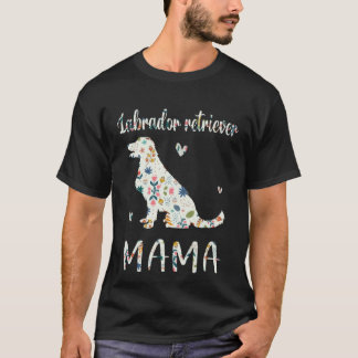 T-shirt Maman Labrador Retriever Floral Amour de Maman Chi