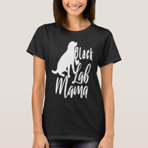 T-shirt Maman Labrador Retriever noir mignonne