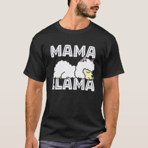 T-shirt Maman Lama Alpaca paresseuse Maman Lama Femmes