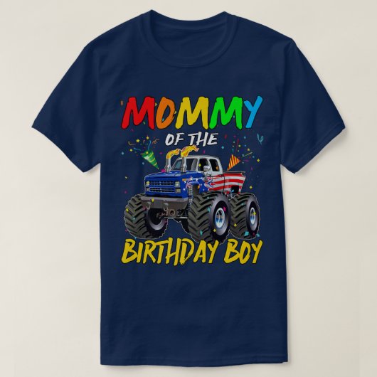 T-shirt Maman L'Anniversaire Garçon Monster Camion Anniver (Design devant)
