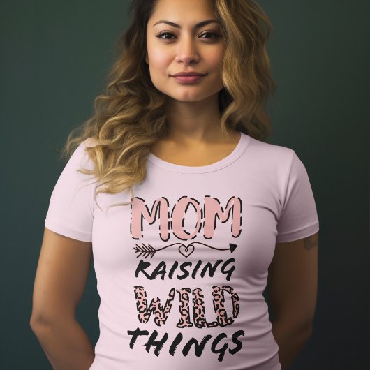 T-shirt Maman lever des choses sauvages Citer Empreinte de