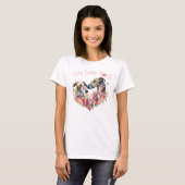 T-shirt Maman lévrier floral (Devant entier)