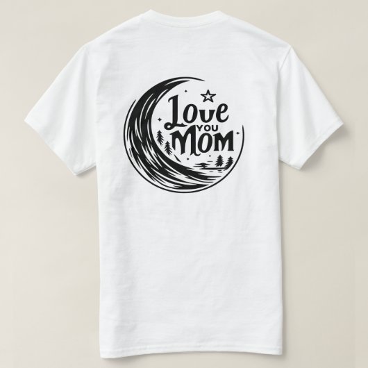 T-shirt Maman Lune Amour (Design dos)