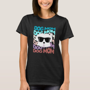 T-shirt Maman maltaise Cool Retro Chien Maman