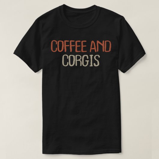 T-shirt Maman Mama Retro Drôle Café Et Corgis (Design devant)