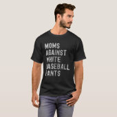 T-shirt Maman maman De Baseball Contre Les Pantalons De Ba (Devant entier)