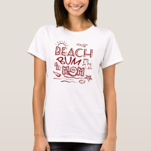 T-shirt Maman/maman de la plage Retro