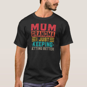 T-shirt Maman Maman Fille Grand-Mère Je Ne Cesse De M'Amél
