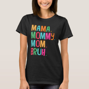 T-shirt Maman Maman Maman Bruh Coeurs Amour Matching Famil