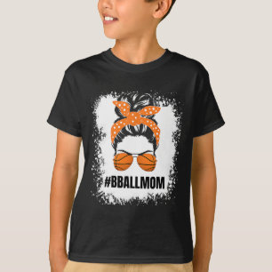 T-shirt Maman Messy Bun Fier Mama Basketba Basketba