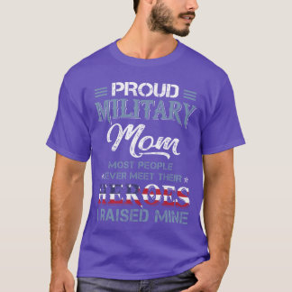 T-shirt Maman militaire j'ai élevé mon héros Amérique Armé
