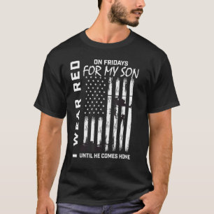 T-shirt Maman Militaire Papa Je Porte Rouge Le Vendredi So