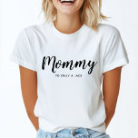 T-shirt Maman | Modern Mom Kids Noms de la fête des mères<br><div class="desc">Simplement,  design "Mommy" élégant sur mesure dans la typographie minimaliste moderne qui peut facilement être personnalisé avec des noms d'enfants ou votre propre message spécial. Le cadeau unique parfait pour une nouvelle maman,  le jour de la mère,  l'anniversaire de maman ou juste parce que!</div>