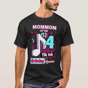 T-shirt Maman Musical Anniversaire Reine 4 Ans