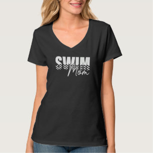T-shirt Maman Nageuse Rétro Vintage Cœur Fête de Natation