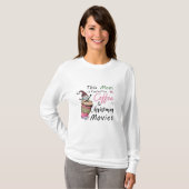 T-shirt Maman nourrie par le café et les films de Noël (Devant entier)