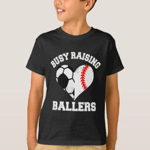 T-shirt Maman occupee a elever des Byllers Foot Bysebyll C