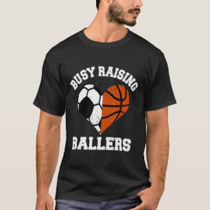 T-shirt Maman occupée à élever des Byllers Football Bysket