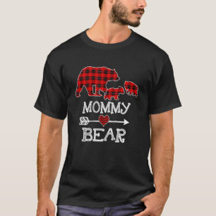 T-shirt Maman Oear Noël Pyjama Rouge Buffle Plaid Rouge po