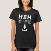 T-shirt Maman Of 2boys + 1girl No Gas Zero Needle No Press (Devant)