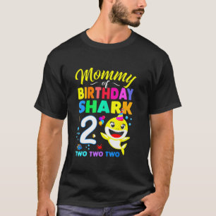 T-shirt Maman Of Birthday Shark 2nd Matching Oufit Party F
