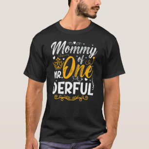 T-shirt Maman Of Mr One Derful Party Correspondant Famille