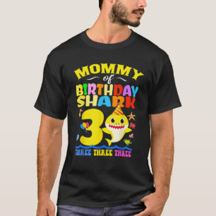 T-shirt Maman Of Shark Anniversaire 3ème Soirée Correspond