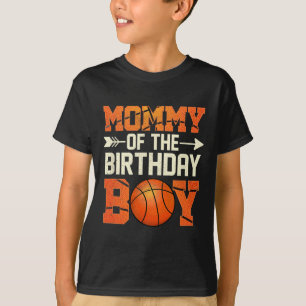 T-shirt Maman Of The Birthday Boy Bysketbyll Mère Maman Fu