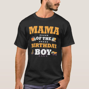 T-shirt Maman of The Birthday Boy Construction Worker B Da
