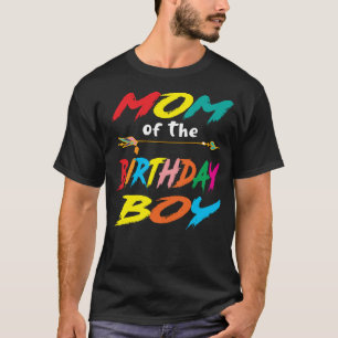 T-shirt Maman of the Birthday Boy Glows Retro 80s Party Gl