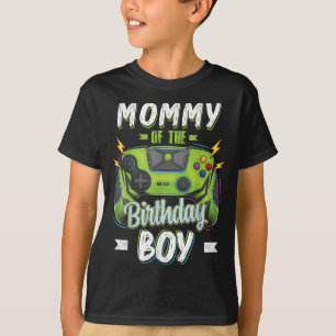T-shirt Maman of the Birthday Boy Matching famille Vidéo G