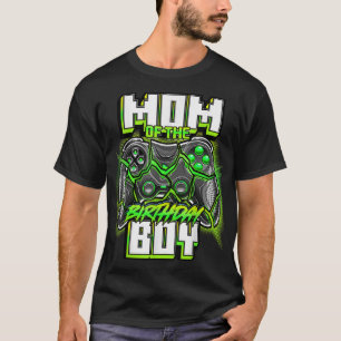 T-shirt Maman of the Birthday Boy Matching Family Vidéo Je