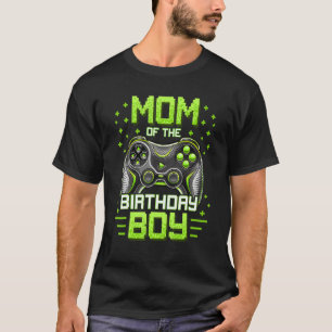 T-shirt Maman of the Birthday Boy Matching Family Vidéo Je