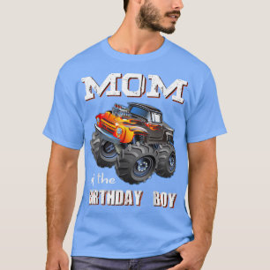 T-shirt Maman Of The Birthday Boy Monster Truck Matching F