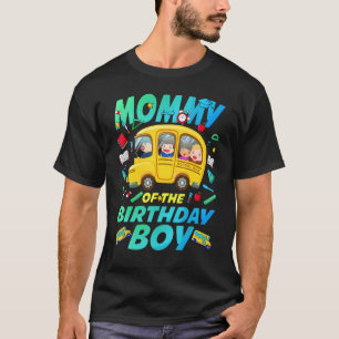 T-shirt Maman of the Birthday Boy School Bus Anniversaire