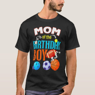 T-shirt Maman of the Birthday Boy Sport Ball Matching Fami