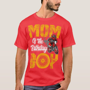 T-shirt Maman of the Birthday Boy Tee Dirt Vélo Anniversai