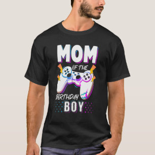 T-shirt Maman Of The Birthday Boy Video Game Controller Bi