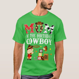 T-shirt Maman of the Birthday Cowboy 1st Birthday Cowb