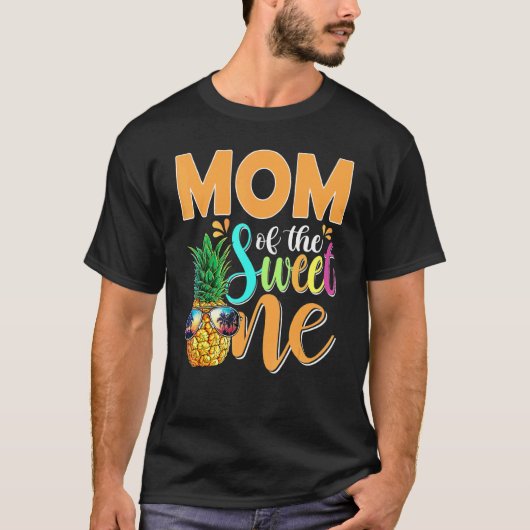 T-shirt Maman Of The Sweet One Pineapple 1er Anniversaire (Devant)