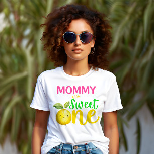 T-shirt Maman of the Sweet one rose lemonade party