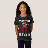 T-Shirt Maman Ours Dabbing Pajama de Noël avec chapeau de (Devant entier)